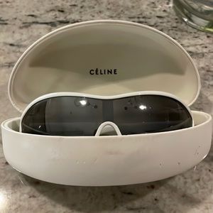 Beautiful sporty white frame Celine sunglasses. Worn once. Like-new.